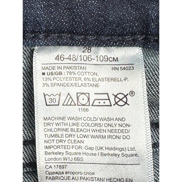 Banana Republic Blue Skinny Jeans Mid Rise Dark Blue Wash Stretch Casual 28 - Picture 7 of 11